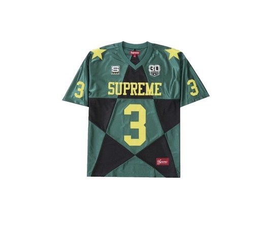 In-Hand Supreme Sequin Football Jersey Navy FW25 Size: Extra Large