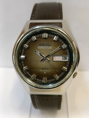 VINTAGE SEIKO 5 ACTUS SS 25J AUTOMATIC PATINA BROWN DIAL 6106
