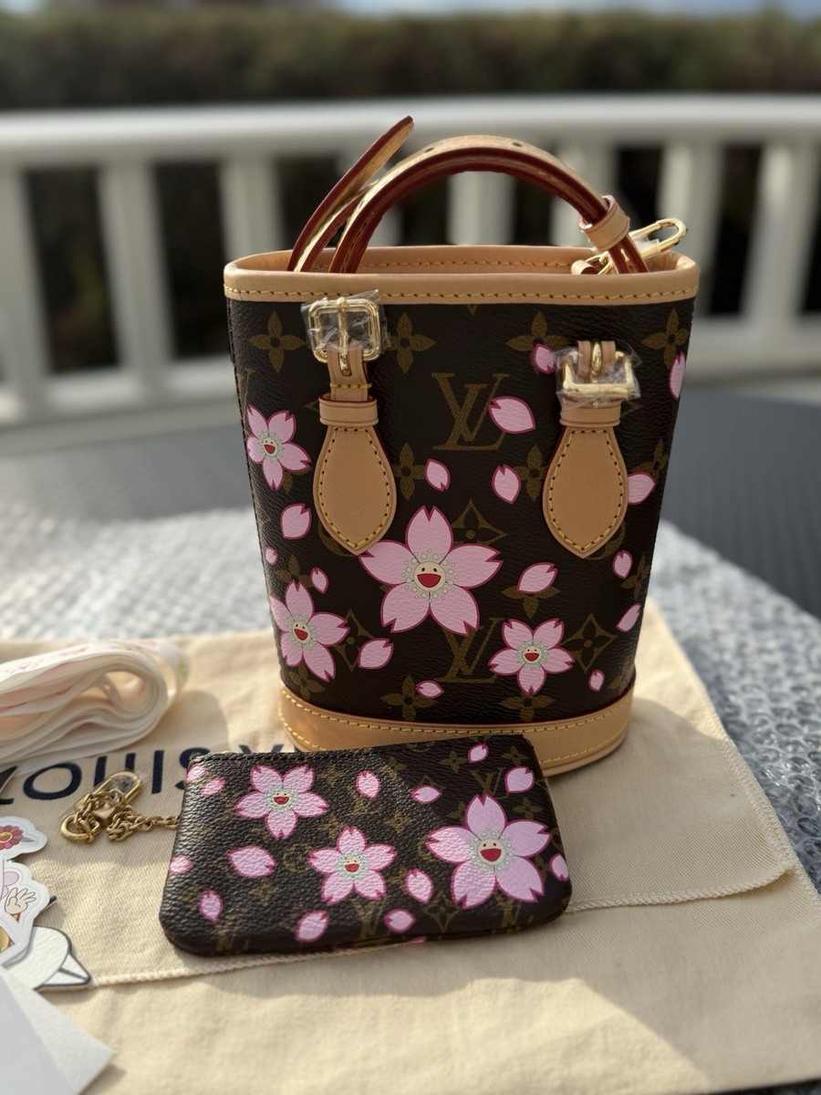New Louis Vuitton X Takashi Murakami 2025 Nano Bucket Cherry