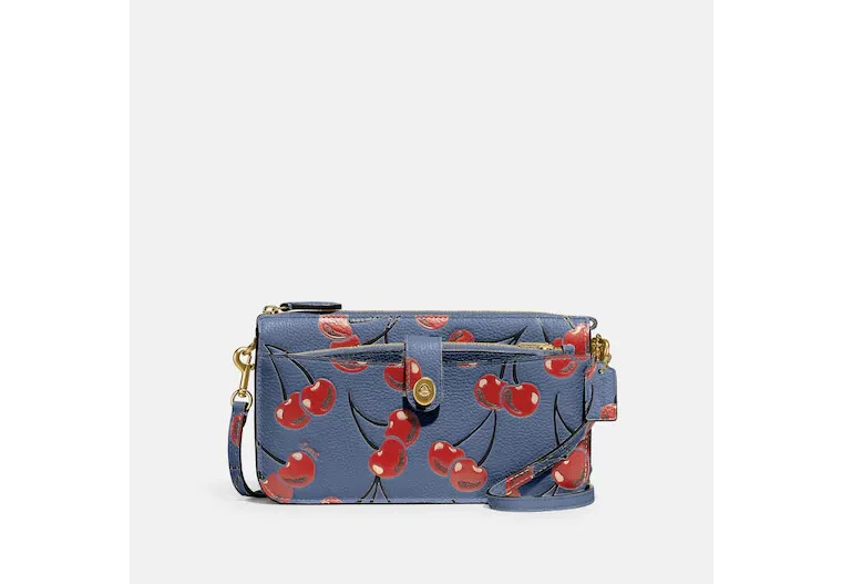 Coach Noa Pop Up Messenger Cherry Bag Leather Handbag Chambray