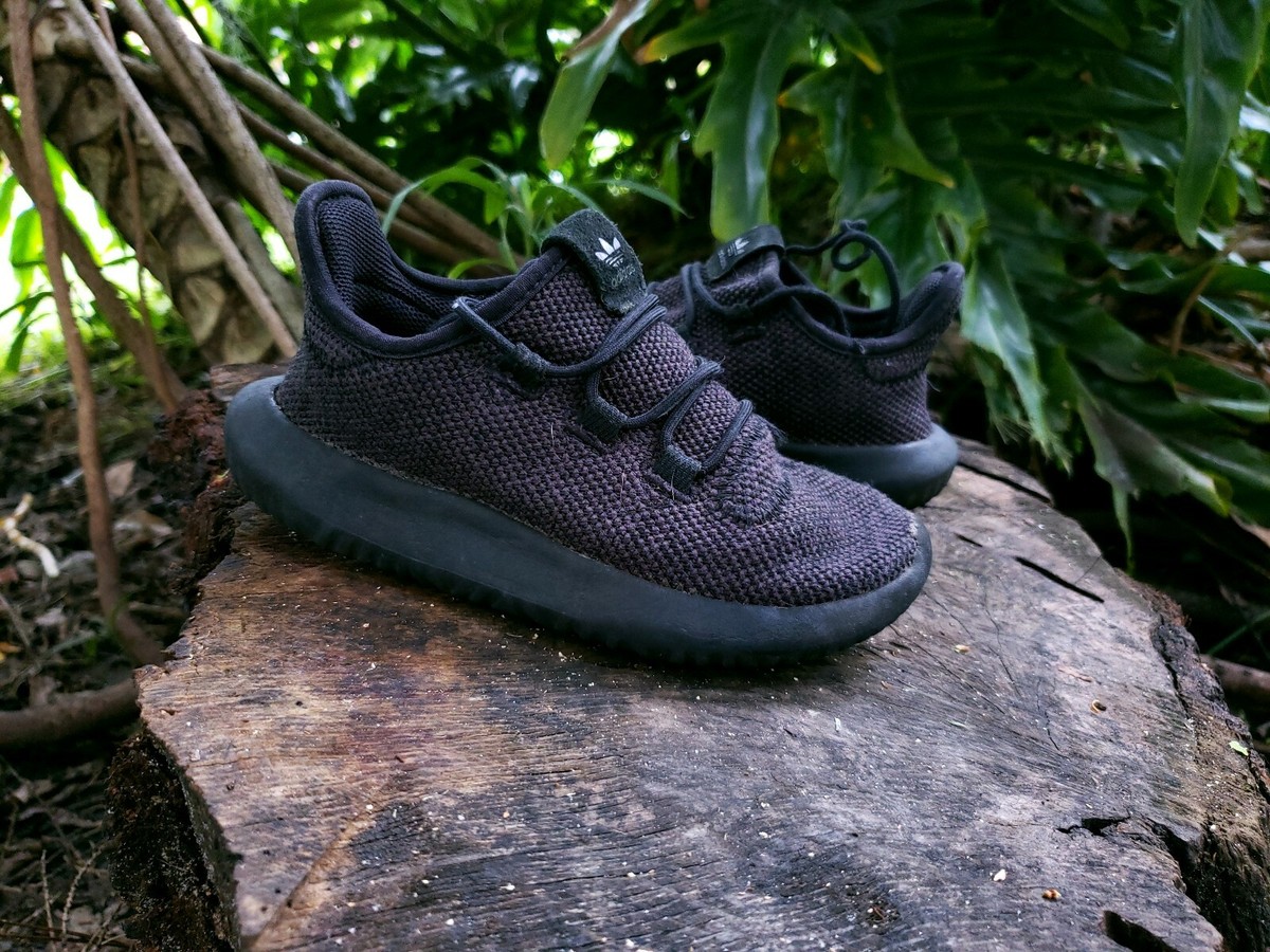 Adidas Tubular Shadow Knit Core Black Running Shoes Size Kids 12