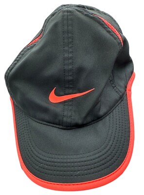Nike Dri-Fit Featherlight Cap With Black Orange Running Exercise