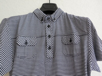 SS06 DIOR HOMME BLACK/WHITE POLO sz S hedi slimane, saint laurent