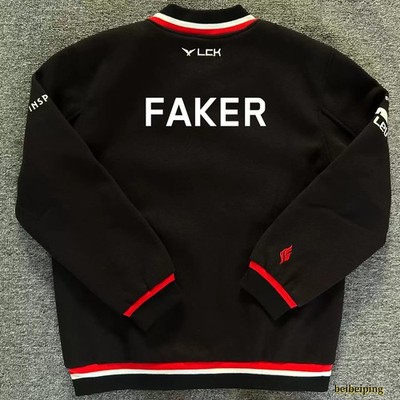 2nd Team Uniform T1 Team 2025 Faker Black Embroidered Baseball