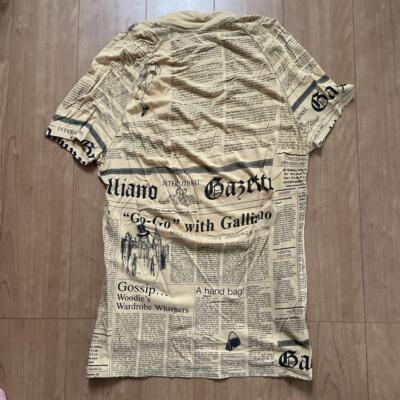 John Galliano Newspaper Print T-Shirt S Size Used from Japan | eBay