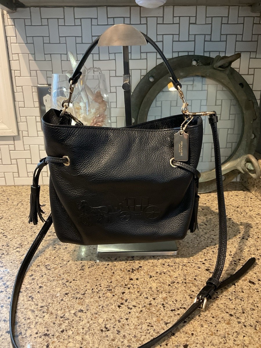 COACH Andy Crossbody Horse & Carriage Pebbled Leather Black CA213
