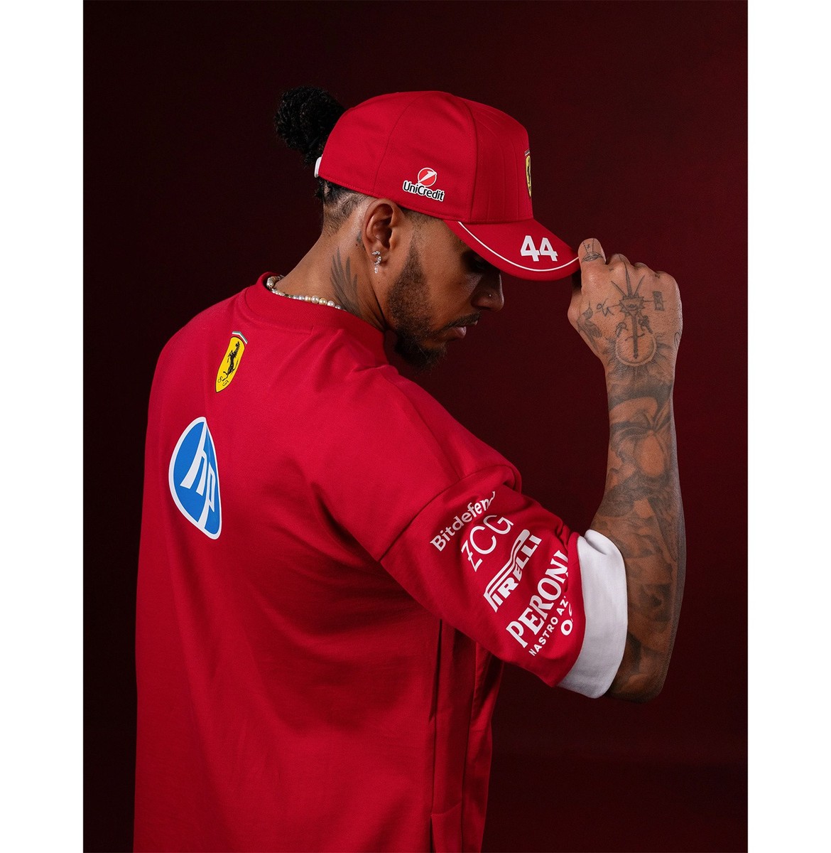 Scuderia Ferrari F1 Men's 2025 Driver's Oversized T-shirt - Dark