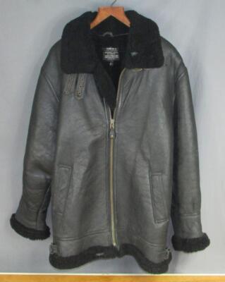 Vintage Schott Bros.Type B-3 Mouton Leather Flight Jacket Bomber