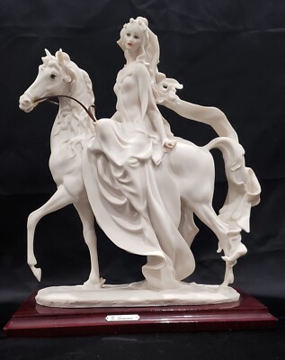 ジョゼッペ アルマーニ フローレンス社 置物 馬 女性 ▽GIUSEPPE