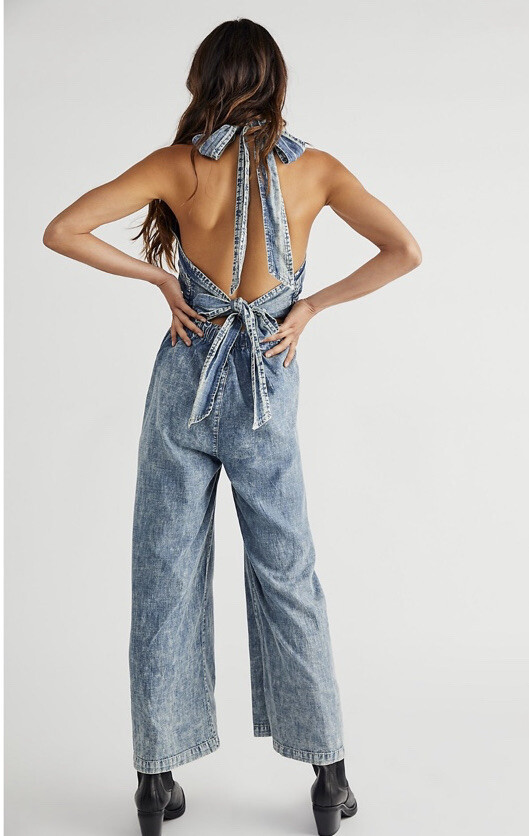 Free People C'est La Vie Convertible One-Piece Halter Open Back