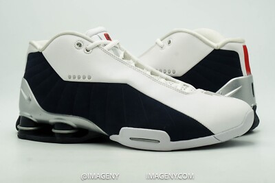 NIKE SHOX BB4 HOH NEW SIZE 12 VINCE CARTER WHITE OBSIDIAN SPORT