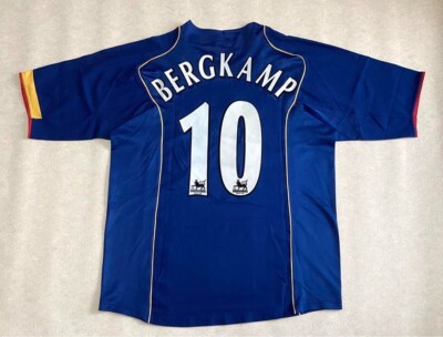 Bergkamp 10 L Arsenal 2004 05 Away Football Shirt Jersey Vintage