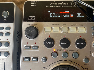 Set of 2-American DJ Pro-Scratch 1 Professional CD Players- TESTED
