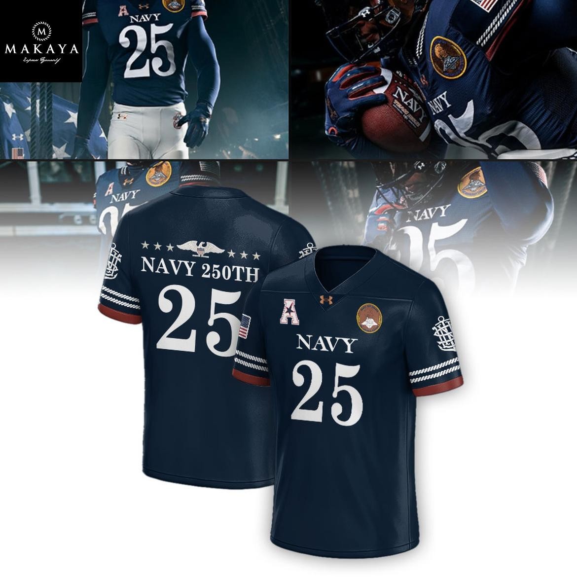 REPRINTED Navy Midshipmen 250th Anniversary Uniform 2025 Jersey | eBay