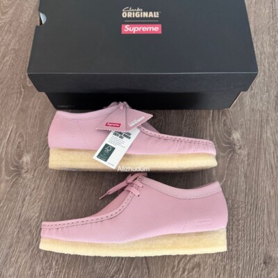 SUPREME SS25 CLARKS ORIGINALS REFLECTIVE WALLABEE 3M PINK SZ 9