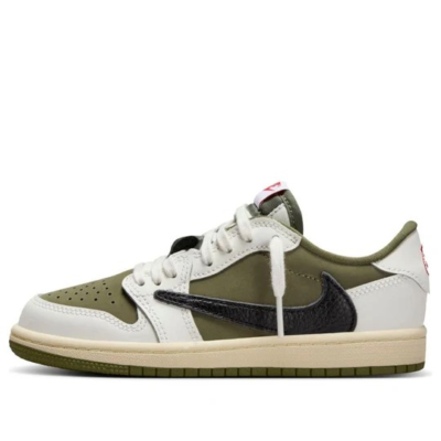 Air Jordan 1 Retro Low OG SP (PS) Travis Scott Medium Olive DO5442