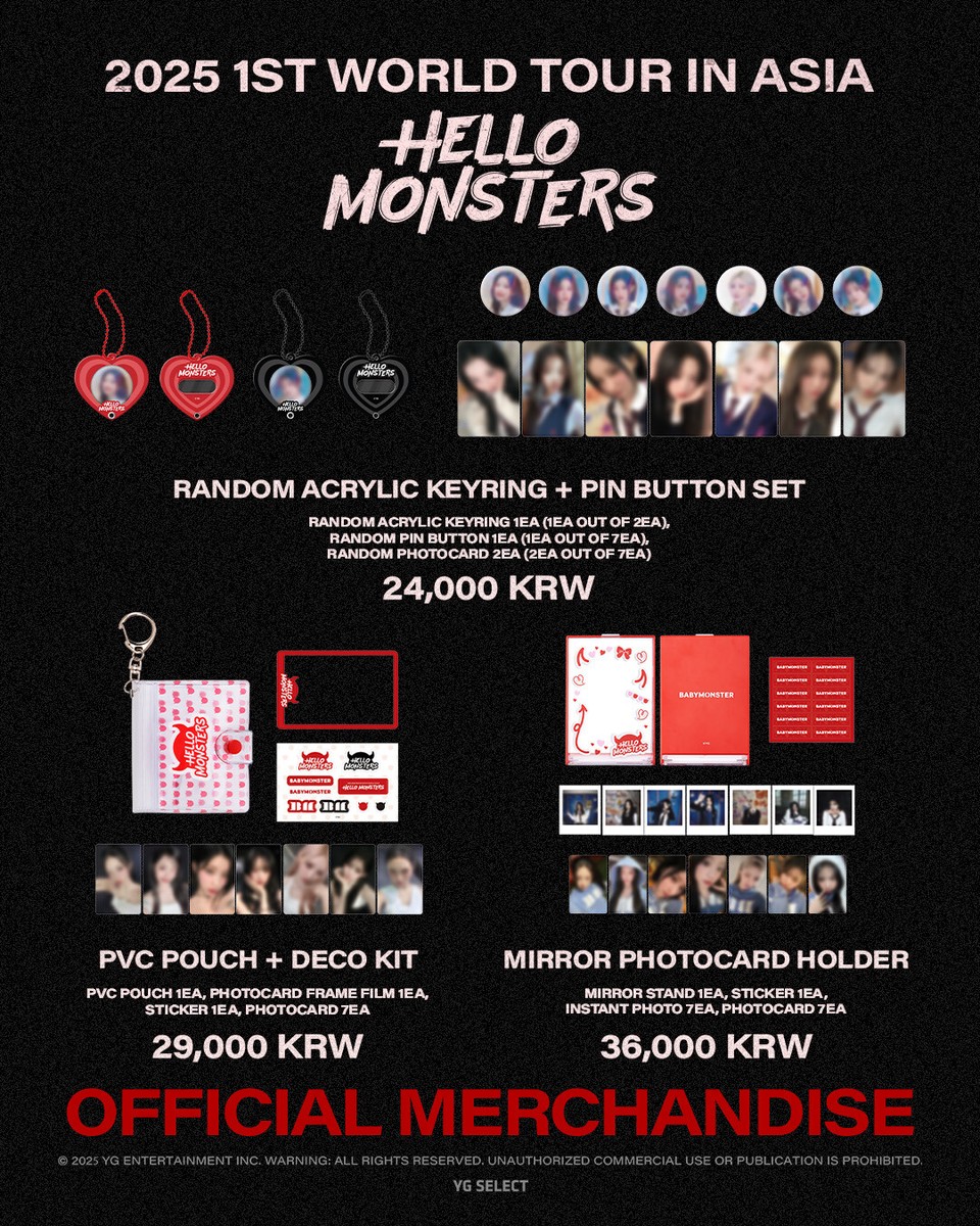 2025 BABYMONSTER 1st WORLD TOUR HELLO MONSTERS IN ASIA OFFICIAL MD