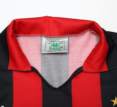 1988/89 AC MILAN Vintage Kappa Long Sleeve Home Football Shirt