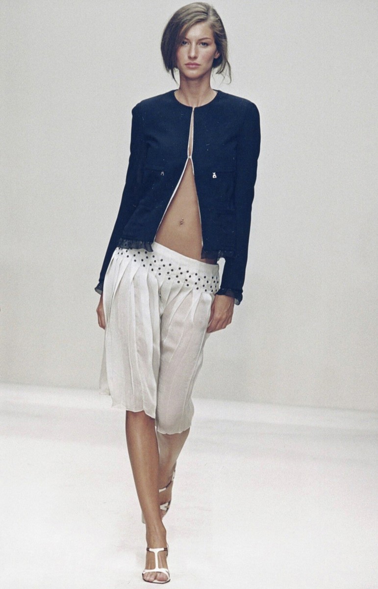 Prada Vintage Archive Runway Spring 2000 Black Silk Mesh Jacket 46