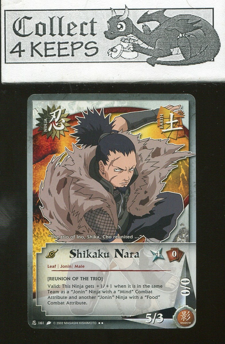 Shonen Jump Naruto CCG Shikaku Nara Ninja 161 Nrmt Near Mint | eBay