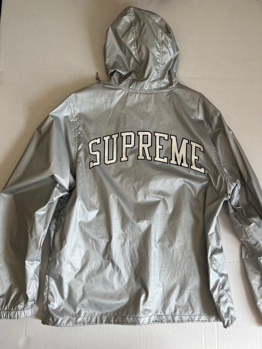 Supreme x Champion Half-Zip Windbreaker SS16 Silver - Sz L | eBay