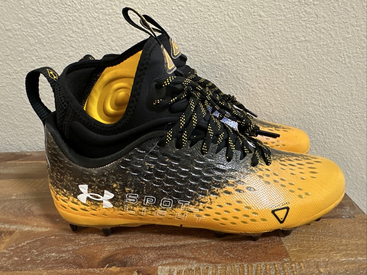 Under Armour Spotlight Lux Football Cleats Yellow Black 3026576
