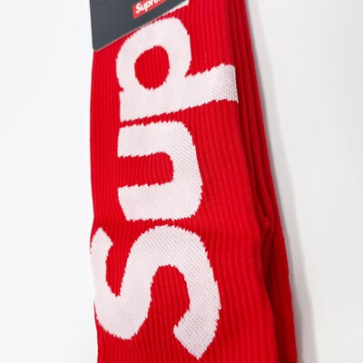 Brand New Original Supreme Mens Nike Lightweight Crew Socks - Red