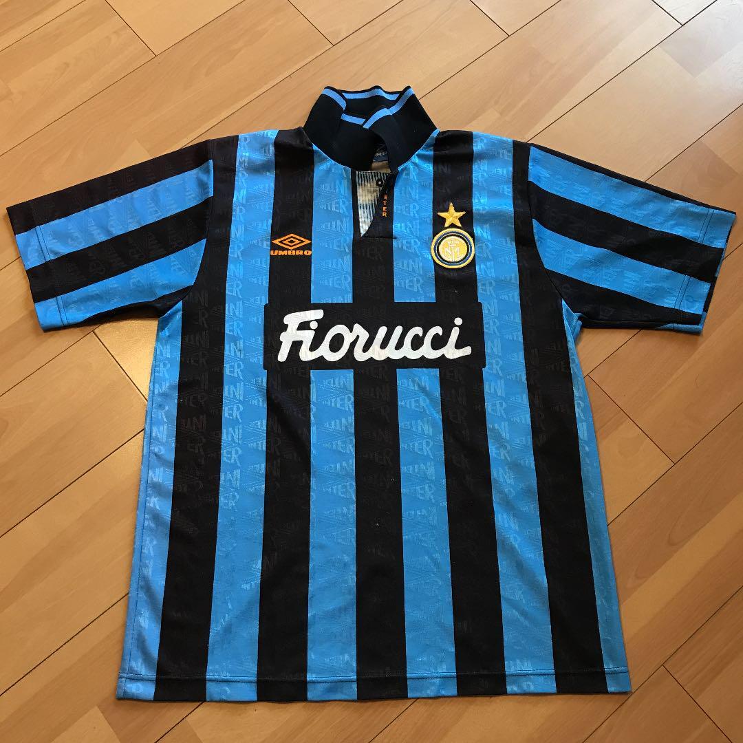 Vintage Inter Milan 92-93 Home Size L Umbro Soccer Jersey Original