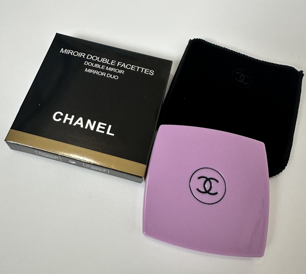 Authentic Chanel Mirror Duo Compact Double Facette Lavender Purple