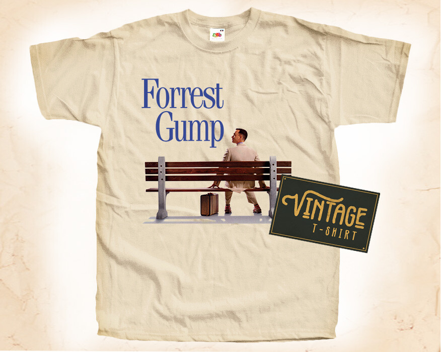 Forrest Gump V1 T SHIRT Tee Movie Poster Vintage Natural sizes S