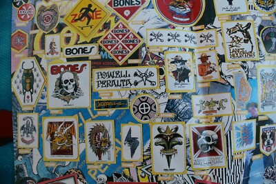 POWELL PERALTA Skateboards Bones 80's (Folded 2-Sided) Vintage