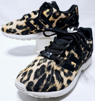 Adidas Torsion ZX Flux B25642 Animal Tan Black Leopard Sneakers