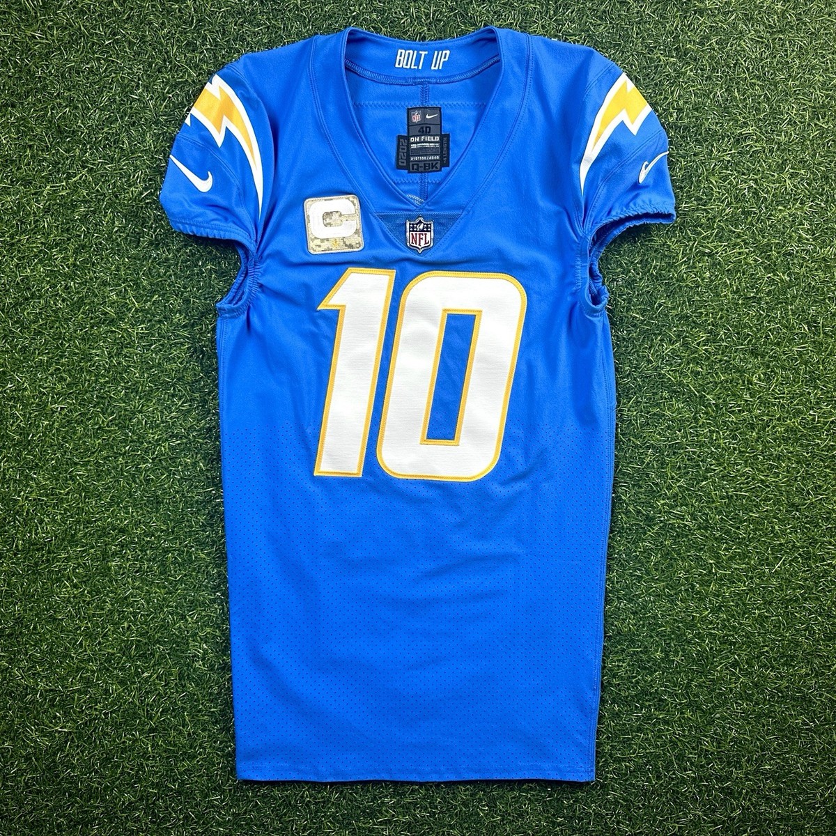 11/21/2021 Nike NFL Team Issued Game Jersey Justin Herbert Salute