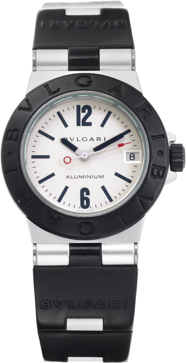 Bulgari Bvlgari Diagono Aluminium & Titanium Midsize 32mm Grey