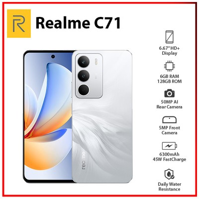 Realme C71 6GB+128GB WHITE Dual SIM Unlocked Global Ver. Android