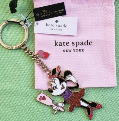 KATE SPADE MINNIE MOUSE SLIM CARDHOLDER or KEY FOB RING:NWT DISNEY