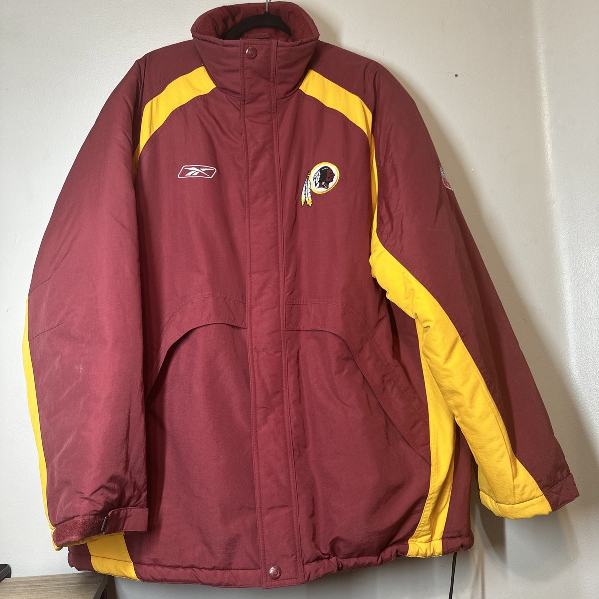 Vintage Reebok Washington Redskins On-Field Winter Jacket Size