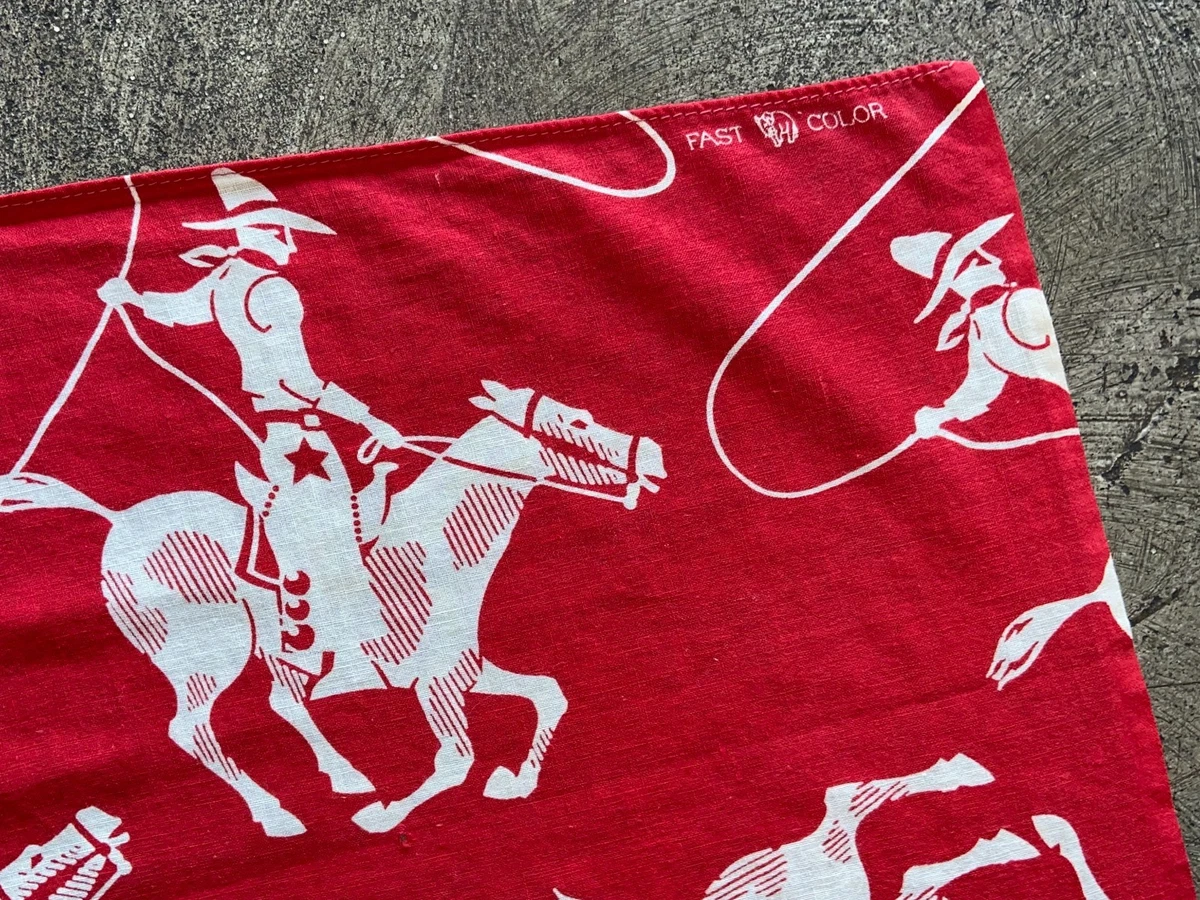 Western/Bandana Red Everyday Vintage Plain & Solid Handkerchiefs