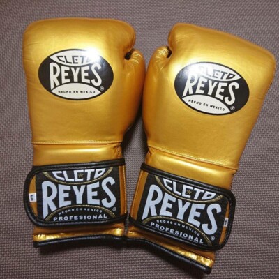 Cleto Reyes Boxing Gloves 14oz Gold Magic Tape type from Japan New
