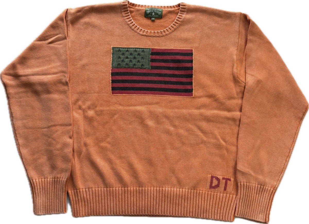 Denim Tears Tyson Beckford 1619 Pan African Flag Sweater Orange
