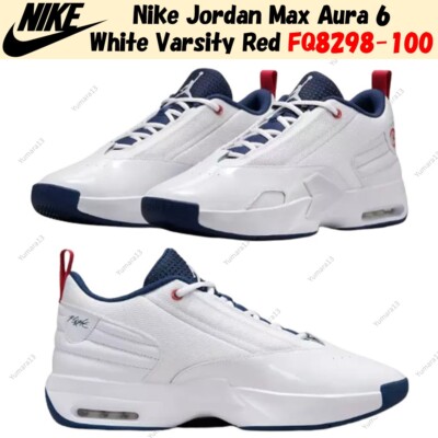 Nike Jordan Max Aura 6 White Varsity Red FQ8298-100 Men's Size | eBay