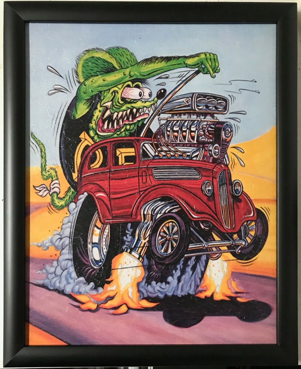 RAT FINK Big Daddy Ed Roth Print CRUISIN Professionally Framed | eBay