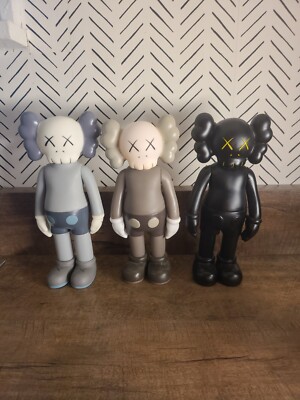 KAWS Set Of Three Companions (Black, Grey, Brown) | eBay