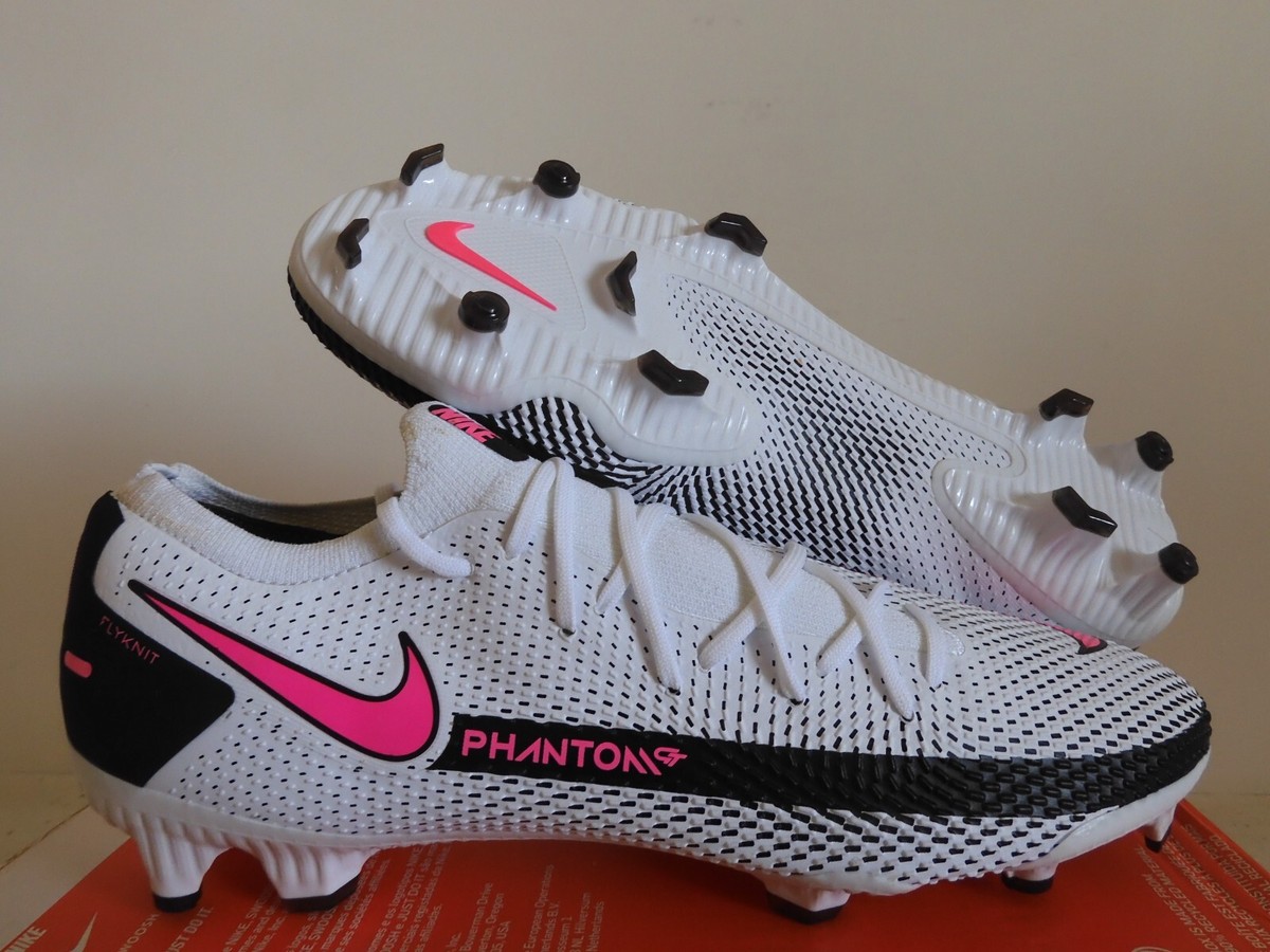 Nike Phantom Gt Pro Fg White-Pink Blast Black Sz 13 [CK8451-160