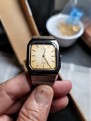 Vintage 1989 Near MINT Citizen Exceed 2730-273699 Gold Tank Quartz