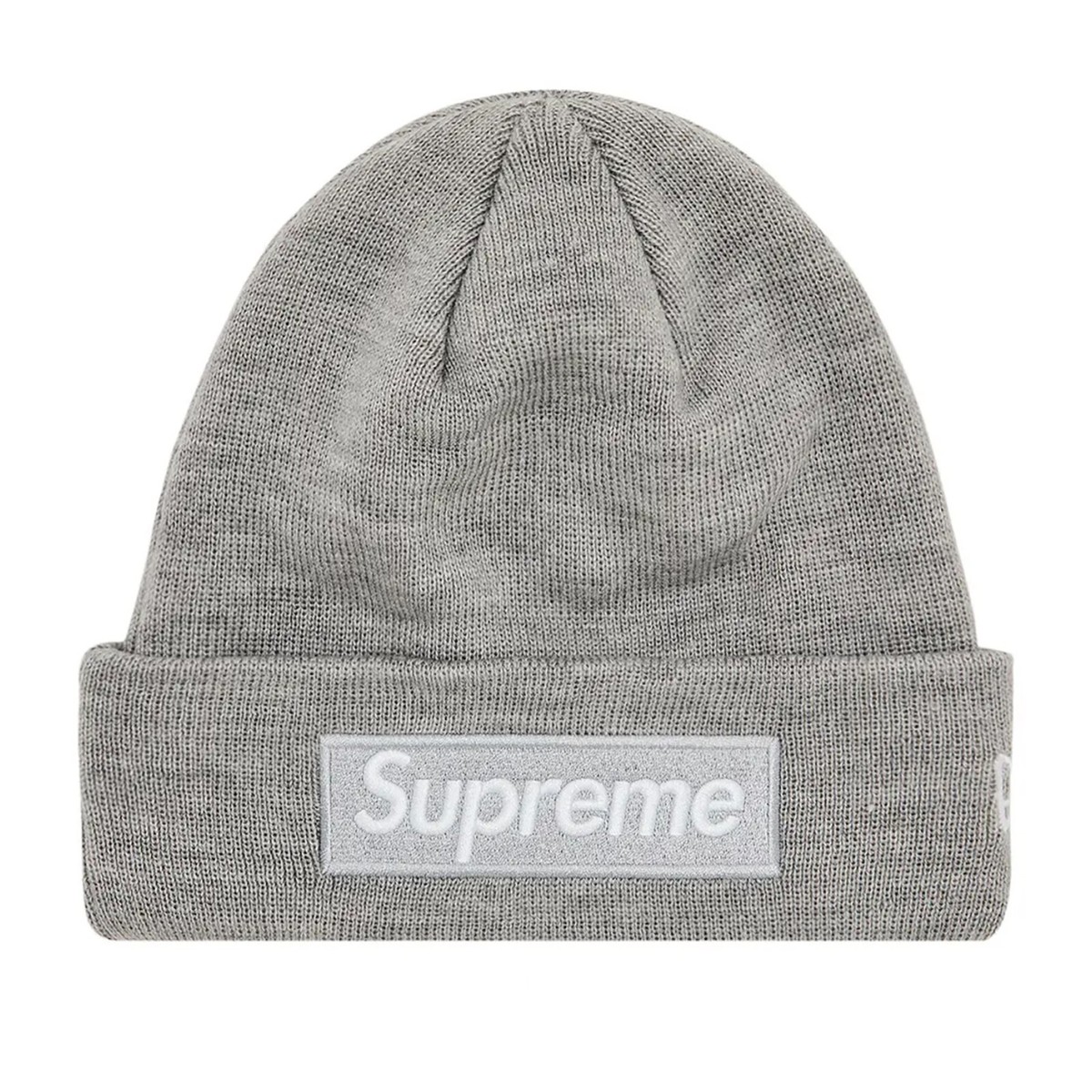 Supreme x New Era FW24 Box Logo Beanie Heather Grey | eBay