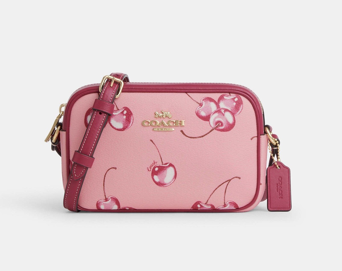 Coach Mini Jamie Camera Bag With Cherry Print Flower Pink CR173 | eBay