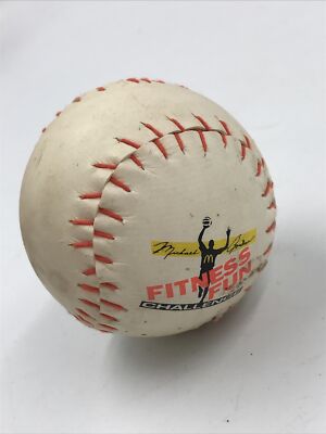 1991 Michael Jordan McDonalds Fitness Fun Challenge Baseball Happy