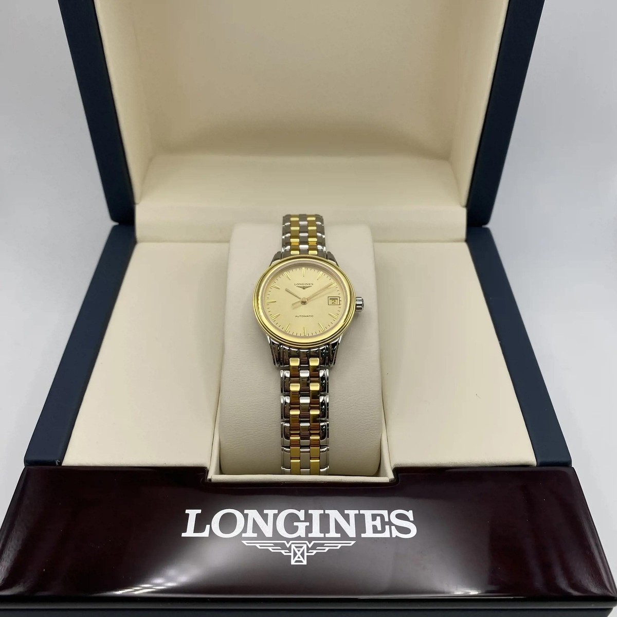 Longines Flagship 26mm Steel Champagne Dial Automatic Ladies Watch