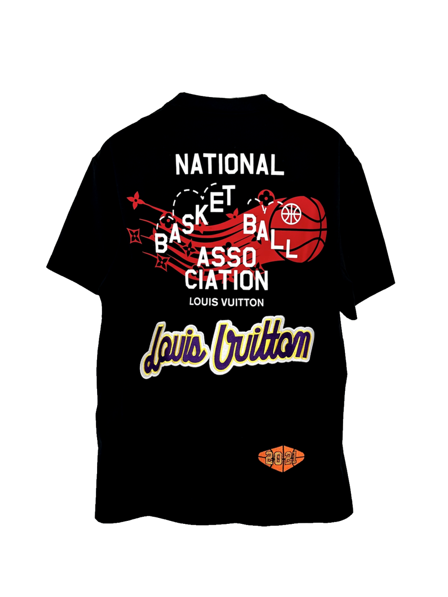 LOUIS VUITTON X NBA Multi Logo Black T-Shirt M | eBay